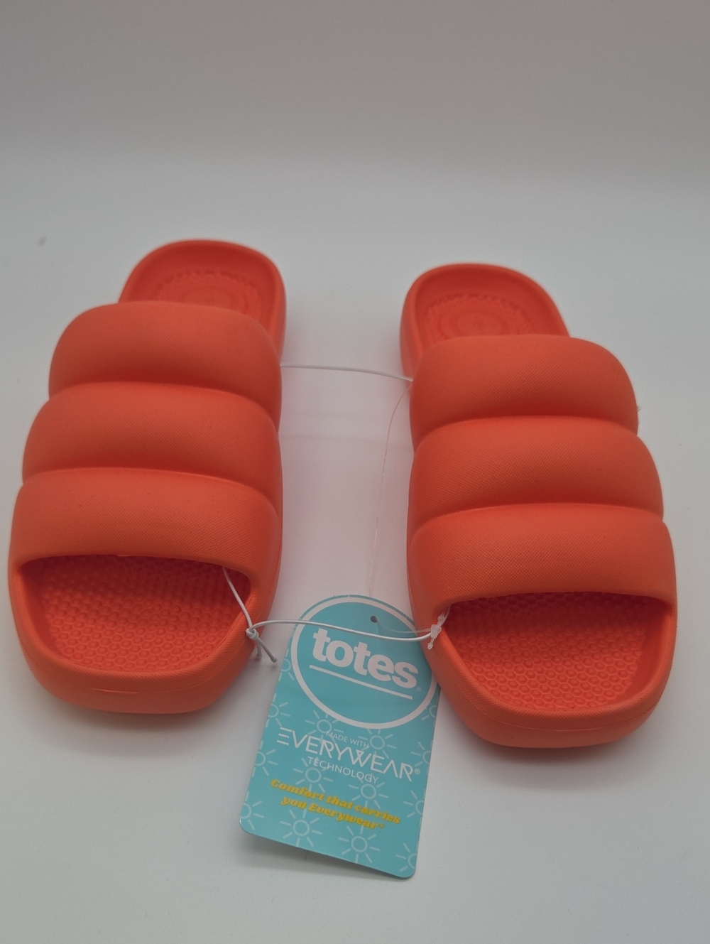 totes Kids Orange Padded Slide Sandals